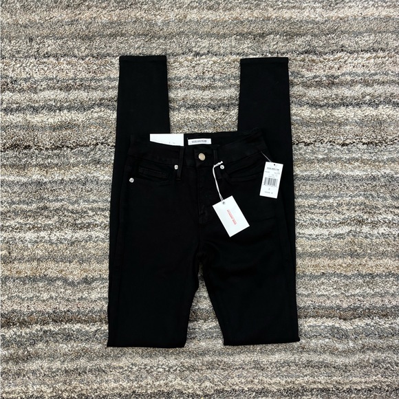 Good American Black High Rise Skinny Jeans Sz 2/26 NWT | Good American Good Legs - Picture 2 of 16